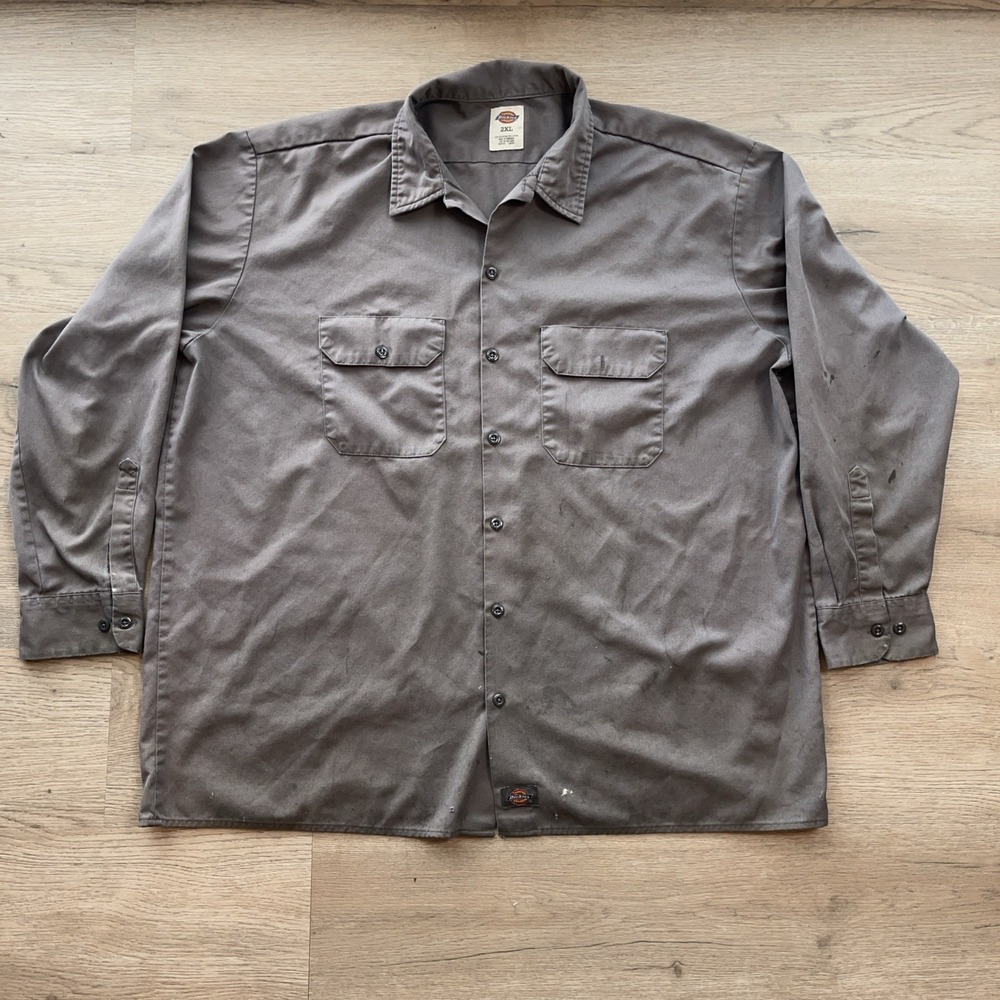 Dickies Workwear Shirt Men's Sz XL Button Down Uniform Mechanic Construction